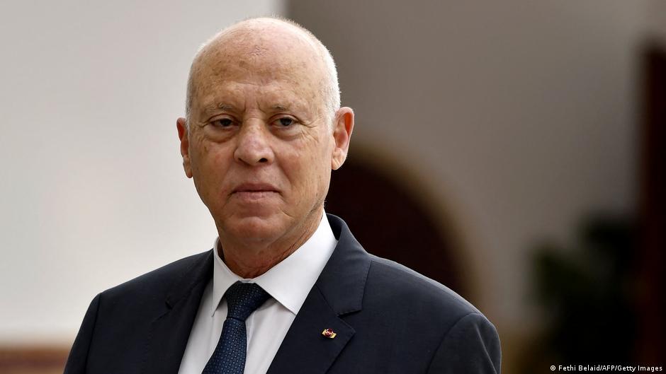 Tunisia's head of state Kais Saied (photo: Fethi Belaid/AFP/Getty Images)