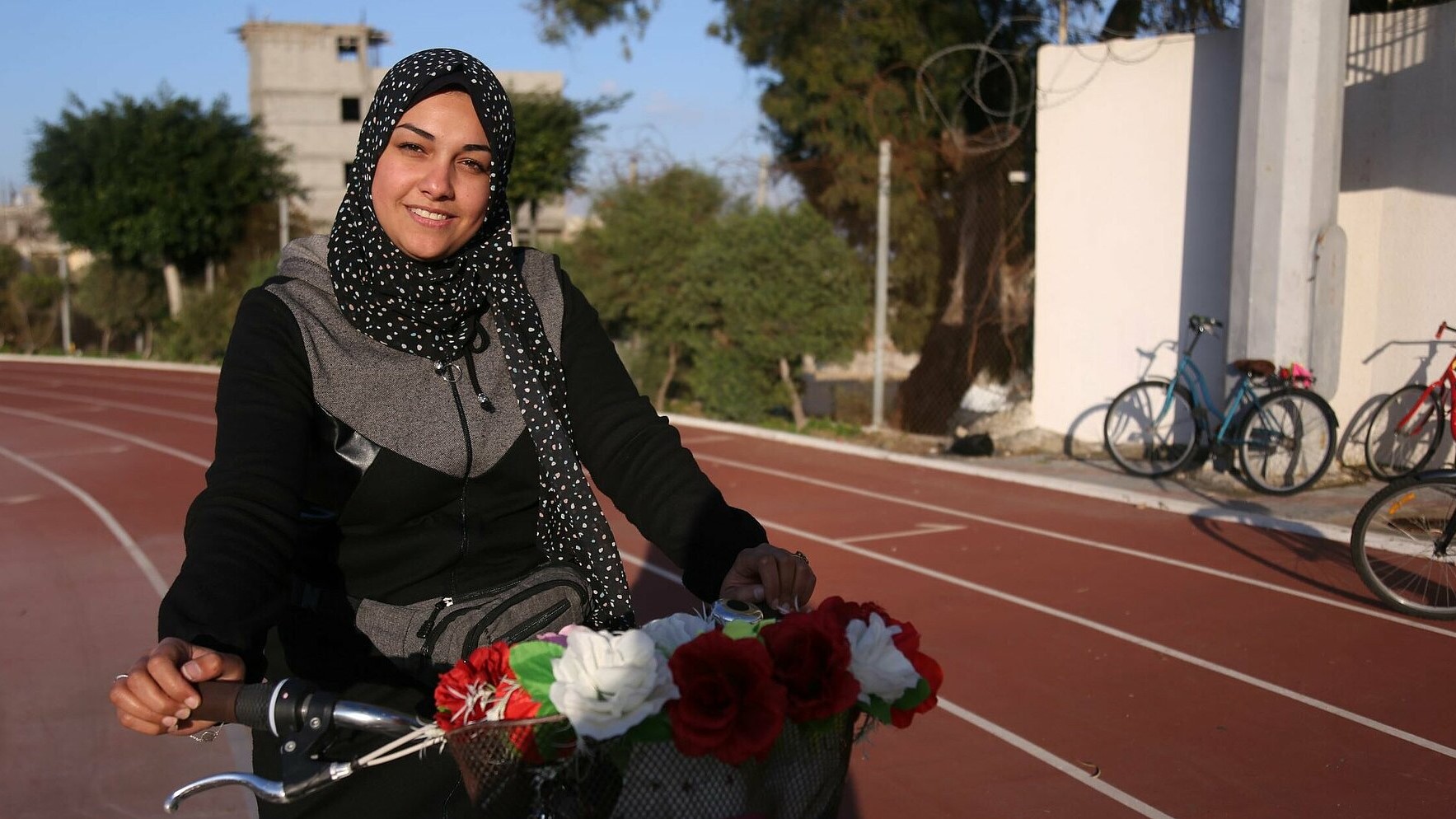 Founder of "Pink Bike", Rania always wanted to ride a bicycle, now she founded a place where other girls and women can make their wish come true (photo: Samar Abou Elouf)