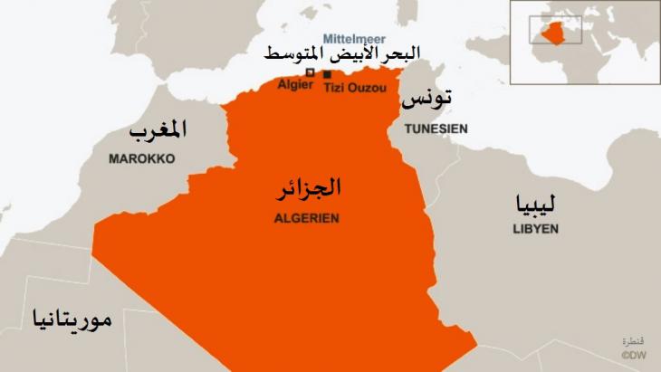 خريطة بلاد المغرب العربي الكبير. الصورة دويتشه فيله 