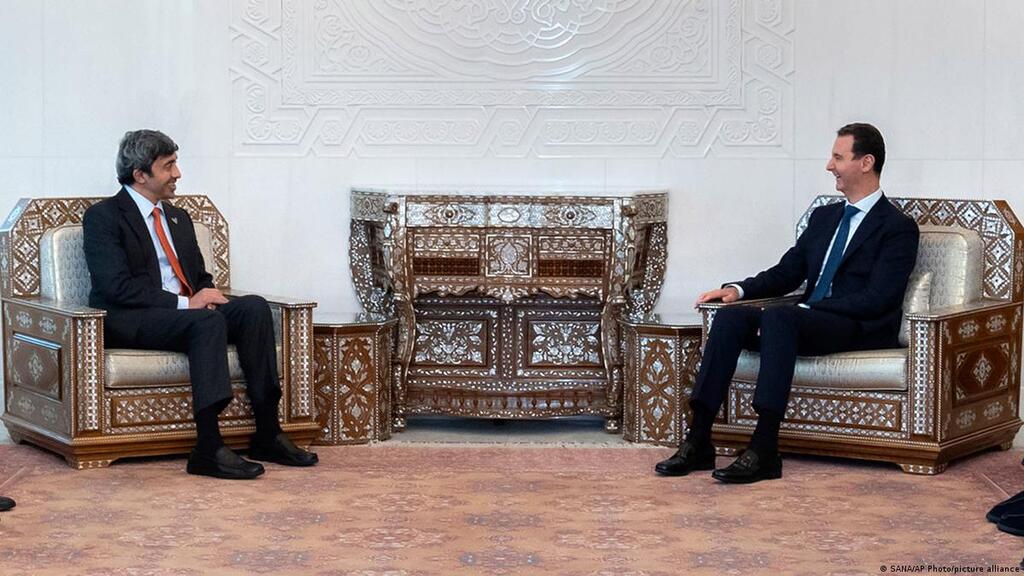 Außenminister der Vereinigten Arabischen Emirate bei Assad; Foto: Sana/APPHoto/picture-alliance
