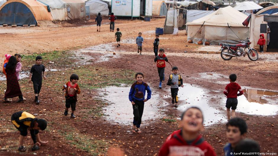 Refugee camp in Idlib (image: Aaref Watad/AFP/Getty Images)