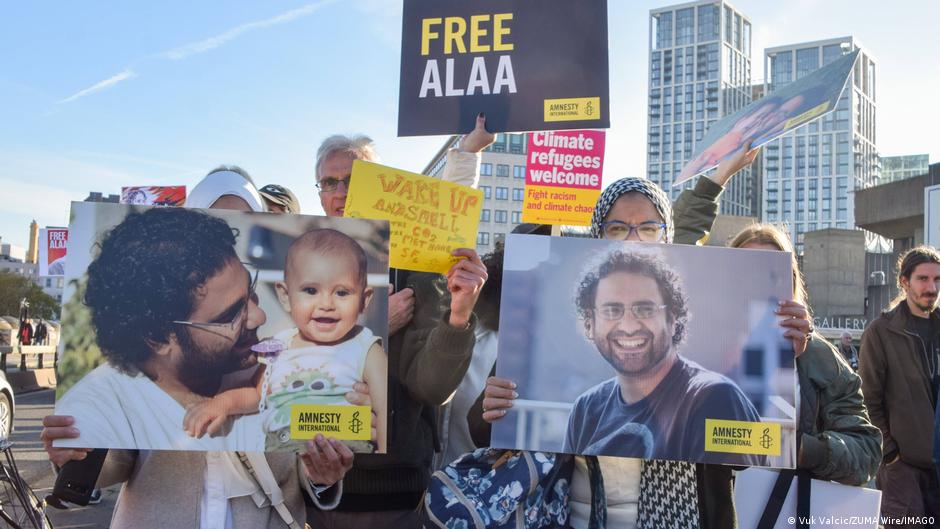 Kundgebung zur Freilassung von Alaa Abdel-Fattah in London, November 2022; Foto: Vuk Volcic/ZUMA Wire/Imago