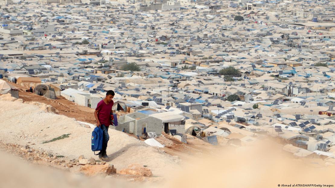 Nearly three million people in northern Syria are dependent on aid deliveries (image: Ahmad al-ATRASH/AFP/Getty Images) 