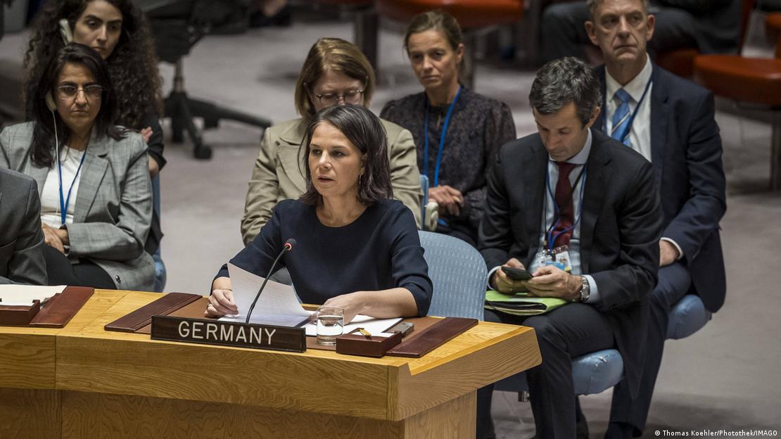 Die deutsche Außenministerin Annalena Baerbock im Weltsicherheitsrat; Foto: Thomas Koehler/Photothek/IMAGO 