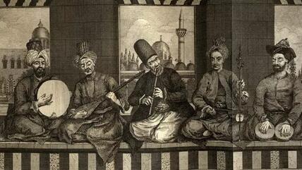 Syrian music band from Ottoman Aleppo, mid-18th century