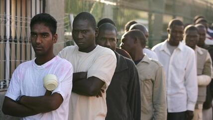 African migrants in the Short Stay Immigrant Centre in the Spanish enclave Melilla, Morocco (photo: Getty Images)