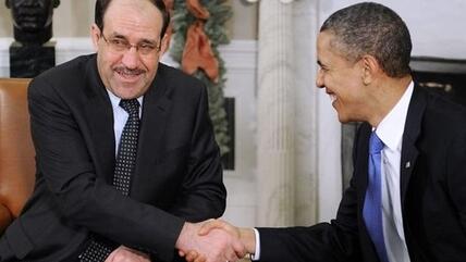 US-Präsident Barack Obama und der irakische Ministerpräsident Nuri al-Maliki; Foto: picture-alliance/dpa