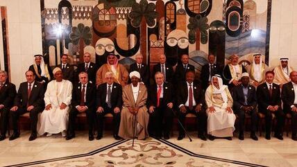 Gruppenbild der Gipfelteilnehmer in Bagdad; Foto: Foto:Karim Kadim/AP