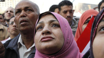 Protestors on Tahrir Square (photo: AP)