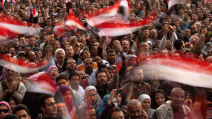 Kairo, Tahrir Platz im Februar 2011; Foto: AP