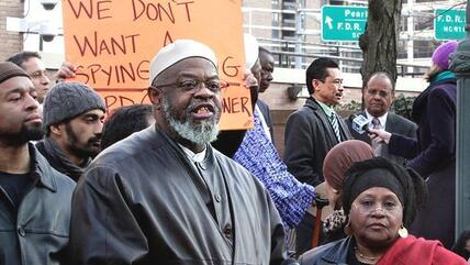 Imam Talib Abdur Rashid at a rally in New York (photo: dapd)
