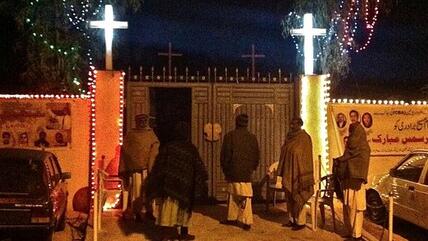 Eingang zur protestantischen Kirche in der France Colony, Islamabad; Foto: Nusrat Sheikh