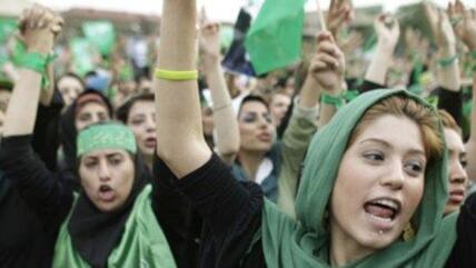 Die grüne Bewegung im Iran; Foto: AP