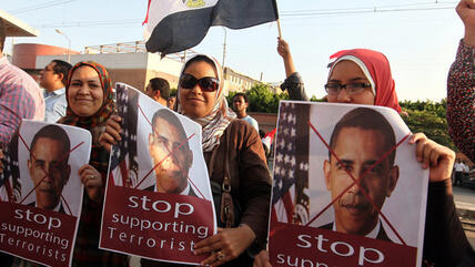 Proteste gegen Barack Obama nach dem Sturz Mursis in Kairo; Foto: Reuters 