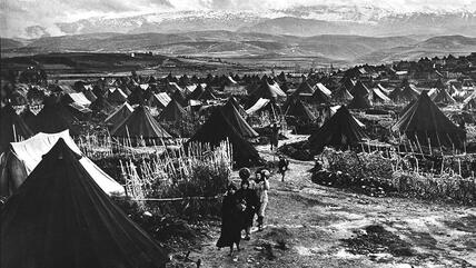 نهر البارد، أول مخيم فلسطيني بعد حرب عام 1948. 