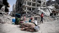 Verwüstung und Zerstörung in der Stadt Chan Junis im Süden des Gazastreifens