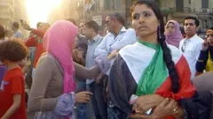 Demokratieaktivistin und Demonstrantin am Tahrir-Platz; Foto