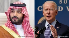 Bildkombo Joe Biden and Mohammed bin Salman; Foto: Balkis Press/Abaca/picture-alliance und Evan Vucci/AP/picture-alliance