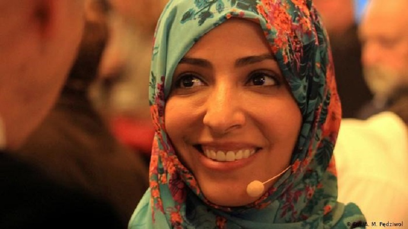 Jemens "Mutter der Revolution", die Aktivistin Tawakkul Karman, erhielt 2011 den Friedensnobelpreis. Foto: DW/A. M. Pedziwol