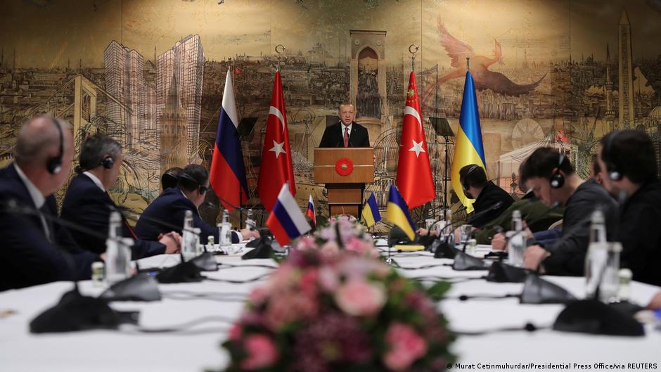 Türkei | Verhandlungen zwischen Russland und der Ukraine in Istanbul; Foto: Foto: Murat Cetinmuhurdar/Presidential Press Office/via Reuters